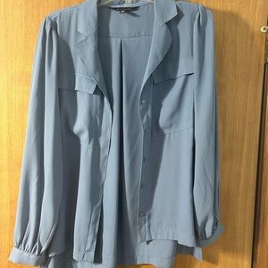 WHBM blue blouse